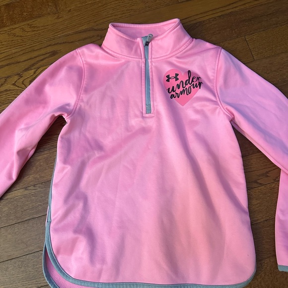 Under Armour Pink Fleece Pullover Sweatshirt - Picture 1 of 3